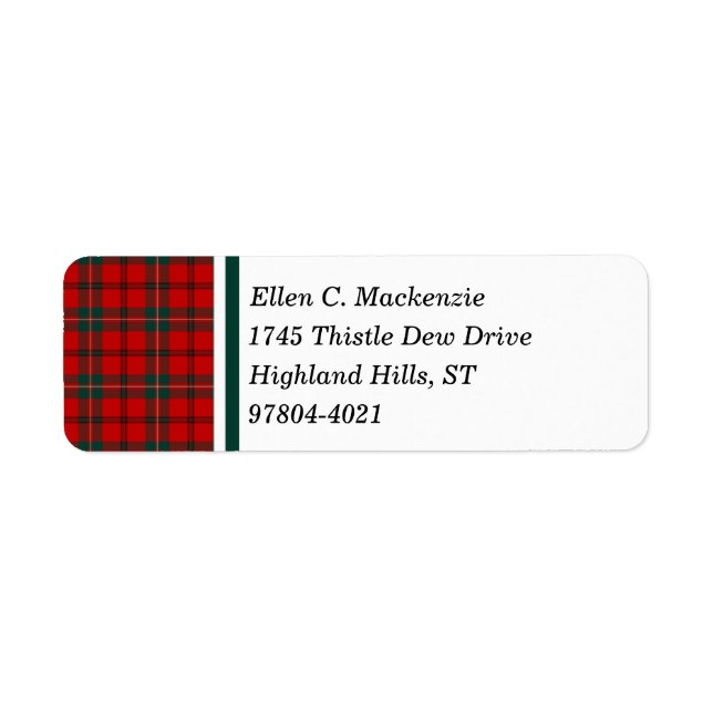 Clan Scott Red und Dark Green Tartan (Vorne)