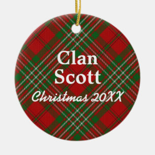 Clan Scott Tartan Keramikornament