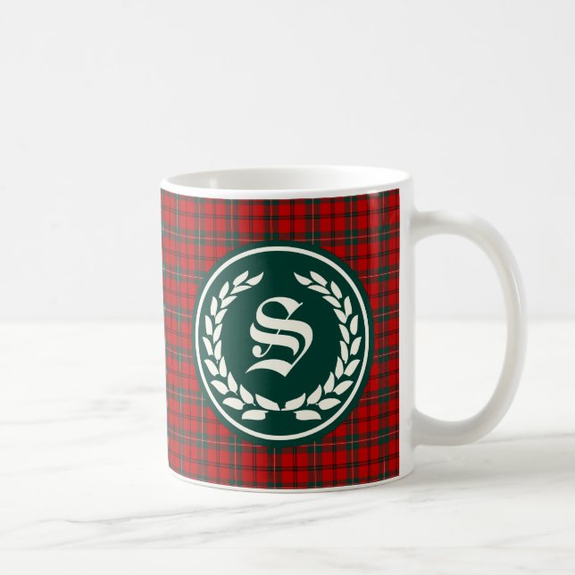 Clan Scott Tartan Monogram Tasse (Rechts)