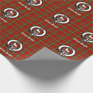 Clan Scott Wappen Abzeichen & Tartan Geschenkpapier