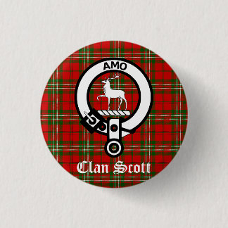 Clan Scott Wappen Abzeichen und Tartan Button