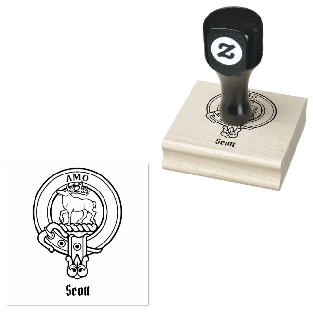 Clan Scott Wappen Rubber Briefmarke Gummistempel (Stempel)