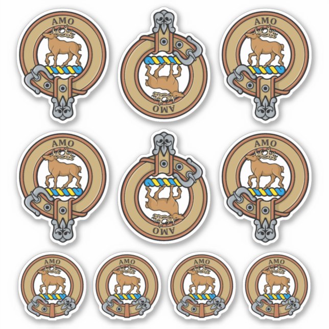 Clan Scott Wappen Sticker Set (Vorderseite)