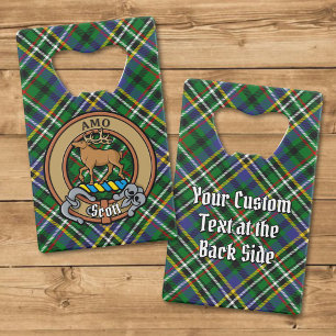 Clan Scott Wappen über Green Tartan Geldbeutel Flaschenöffner
