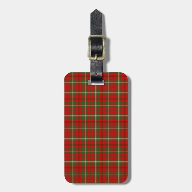 Clan-ScottTartan Gepäckanhänger (Vorderseite vertikal)
