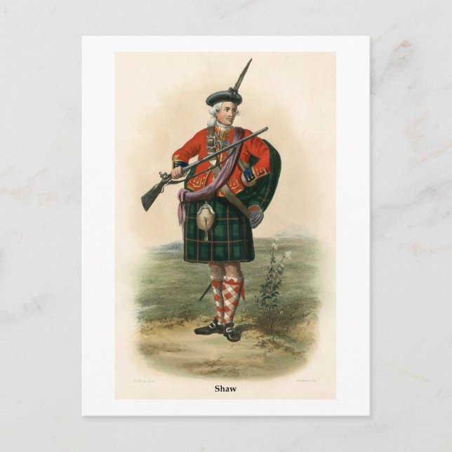 Clan Shaw Postkarte (Vorderseite)