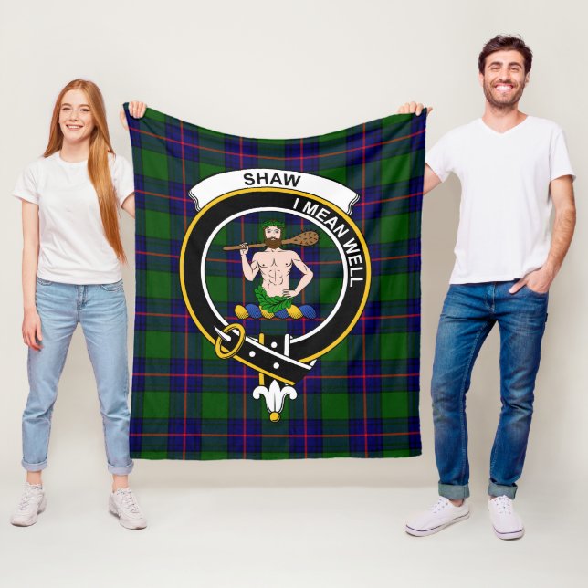 Clan Shaw von Sauchie Modern Tartan Kariert Fleecedecke (Beispiel)