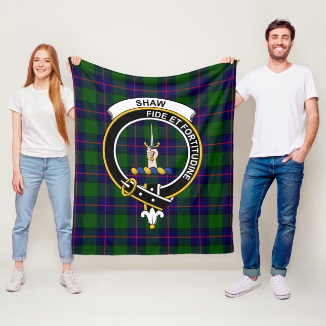Clan Shaw von Tordarroch Shaw Modern Tartan Karier Fleecedecke (Beispiel)