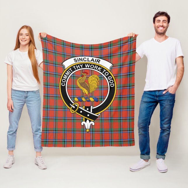 Clan Sinclair Ancient Tartan Kariert Fleecedecke (Beispiel)