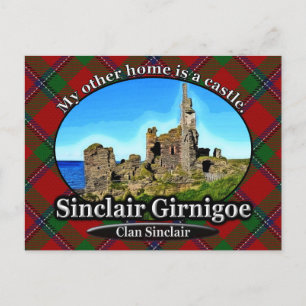 Clan Sinclair Castle Sinclair Girnigoe Schottland Postkarte