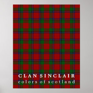 Clan Sinclair Colors of Scotland Tartan Poster