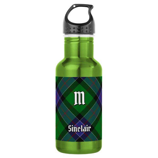 Clan Sinclair Hunting Tartan Edelstahlflasche (Vorderseite)