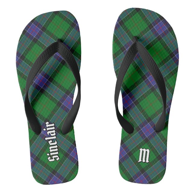 Clan Sinclair Hunting Tartan Flip Flops (Fußbett)