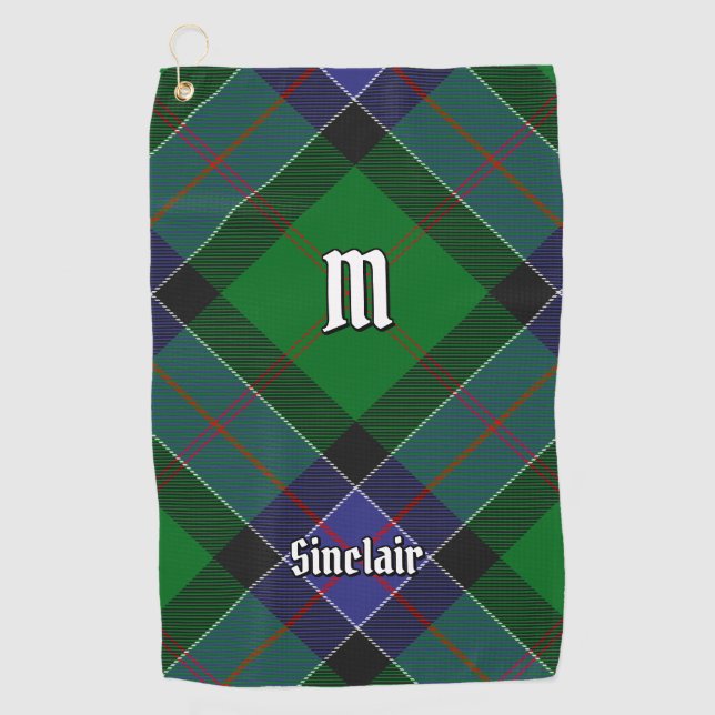 Clan Sinclair Hunting Tartan Golfhandtuch (Vorderseite)