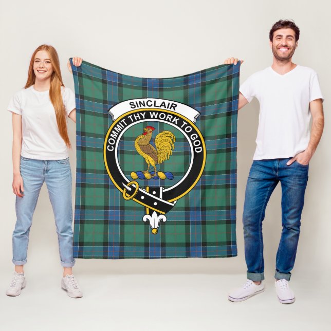 Clan Sinclair Jagd Ancient Tartan Kariert Fleecedecke (Beispiel)
