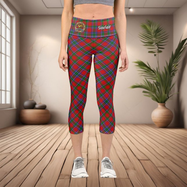 Clan Sinclair Tartan Capri Leggings (Von Creator hochgeladen)