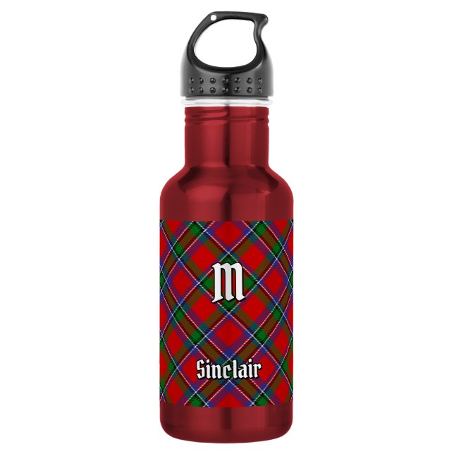Clan Sinclair Tartan Edelstahlflasche (Vorderseite)