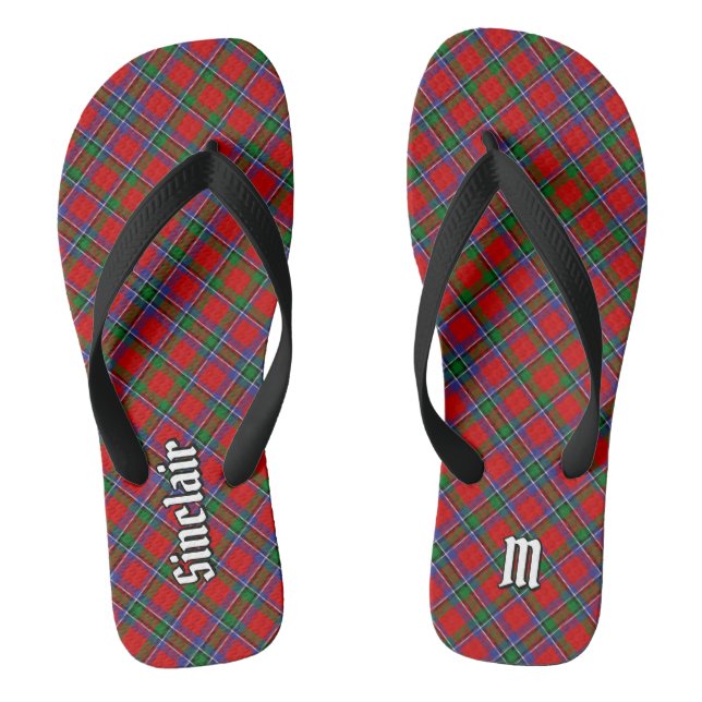 Clan Sinclair Tartan Flip Flops (Fußbett)