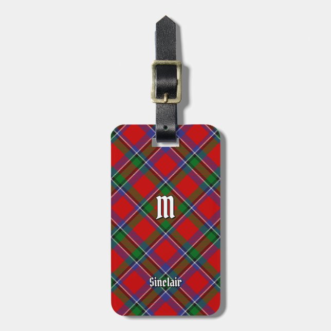 Clan Sinclair Tartan Gepäckanhänger (Vorderseite vertikal)