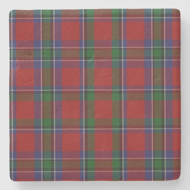 Clan Sinclair Tartan-karierter SteinUntersetzer (Vorderseite)