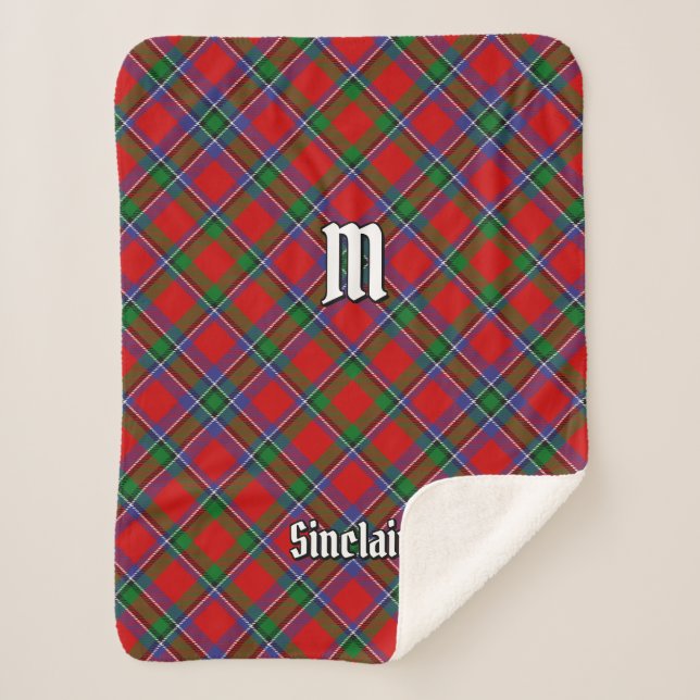 Clan Sinclair Tartan Sherpadecke (Vorderseite)