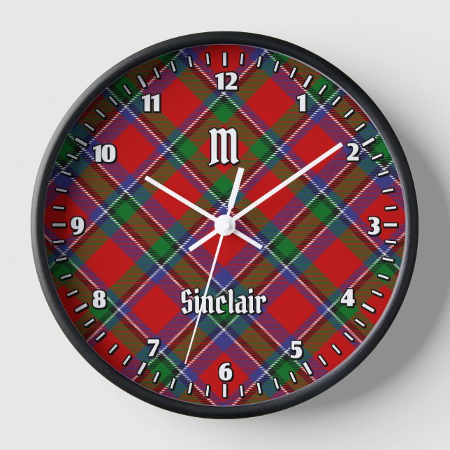 Clan Sinclair Tartan Uhr (Vorderseite)