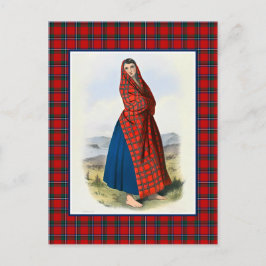 Clan Sinclair Vintag Illustration Tartan Frame Postkarte