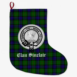 Clan Sinclair Wappen Abzeichen & Tartan individuel Großer Weihnachtsstrumpf