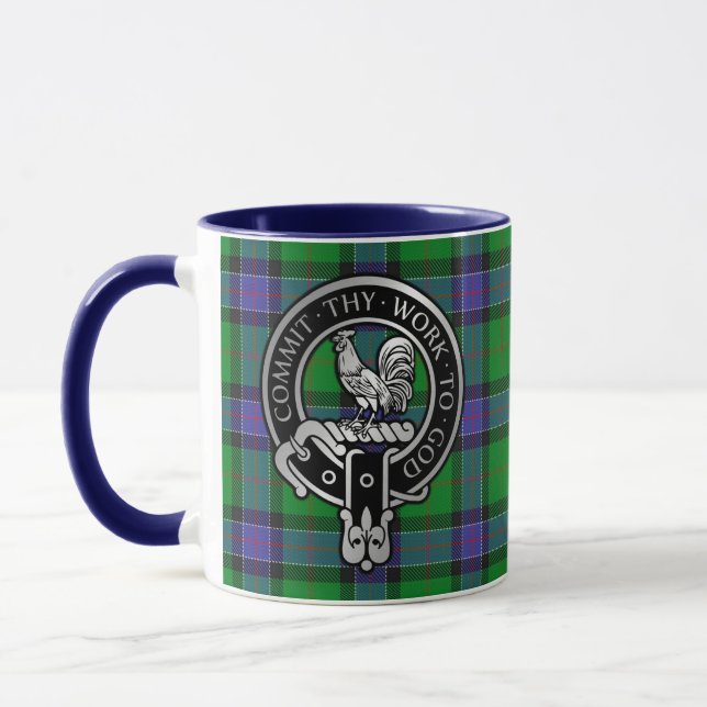 Clan Sinclair Wappen & Jagd Tartan Tasse (Links)