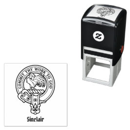Clan Sinclair Wappen Selbstfarbige Briefmarke Permastempel