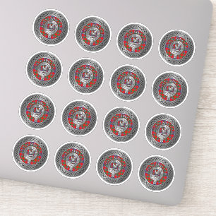 Clan Sinclair Wappen & Tartan Knot Aufkleber