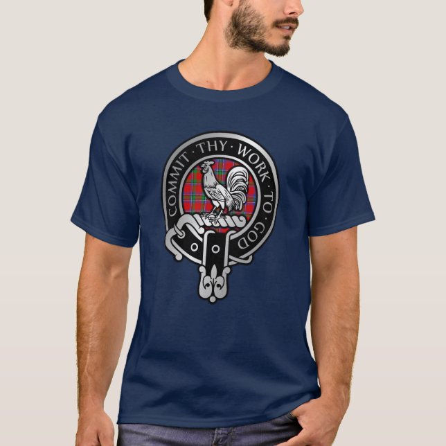 Clan Sinclair Wappen & Tartan T - Shirt (Vorderseite)