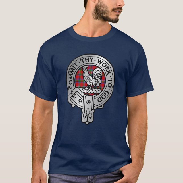 Clan Sinclair Wappen & Tartan T-Shirt (Vorderseite)