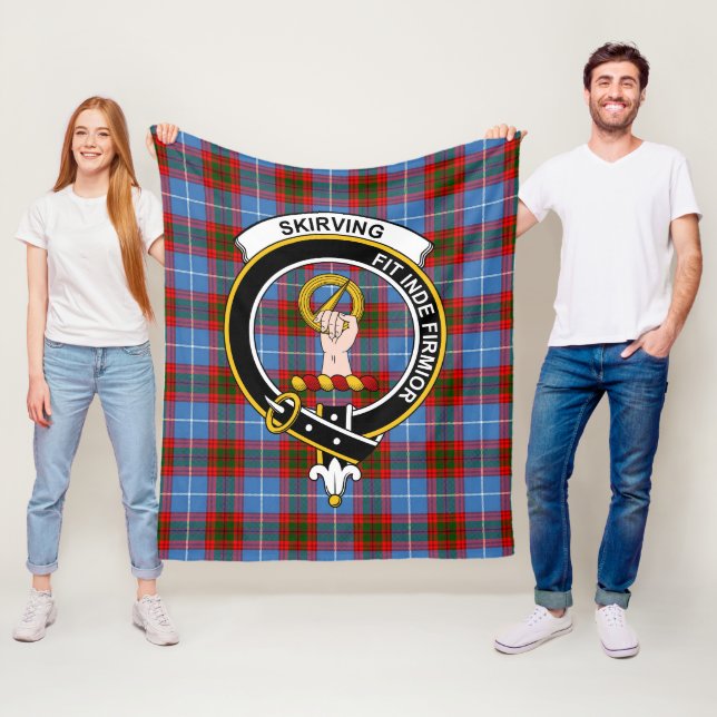 Clan Skirving Tartan Kariert Fleecedecke (Beispiel)