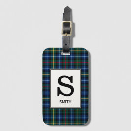 Clan Smith Tartan Mit Monogramm Gepäckanhänger
