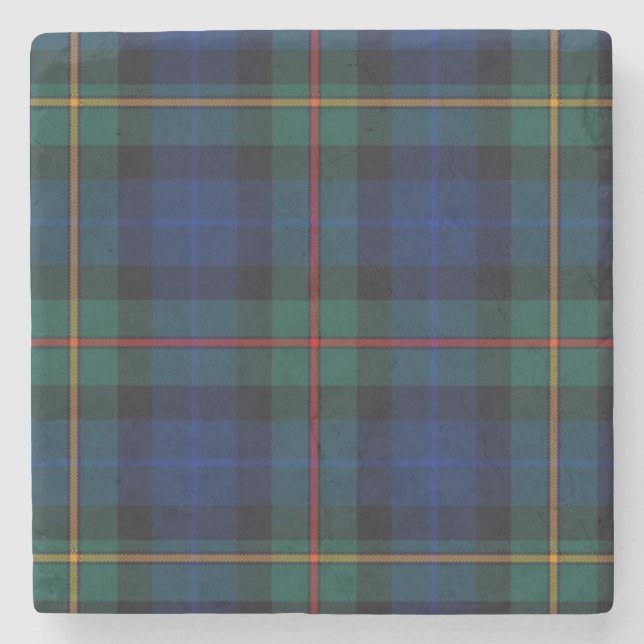 Clan-Smithtartan-karierter SteinUntersetzer (Vorderseite)