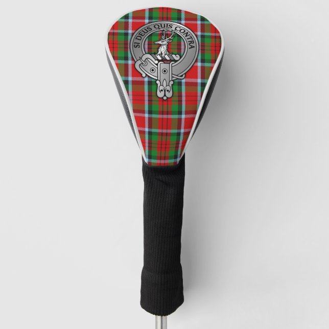Clan Spens Wappen & Tartan Golf Headcover (Vorderseite)