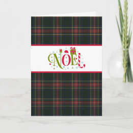 Clan Stewart Black Tartan Holiday Card Feiertagskarte