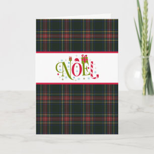 Clan Stewart Black Tartan Holiday Card Feiertagskarte