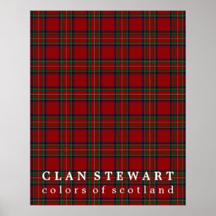 Clan Stewart Colors von Scotland Tartan Poster