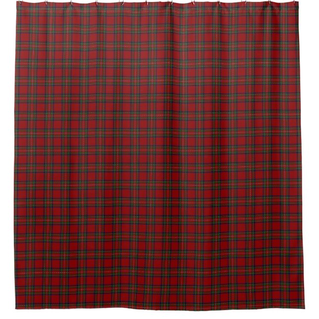 Clan-Stewart klassischer schottischer Tartan Duschvorhang (Vorderseite)