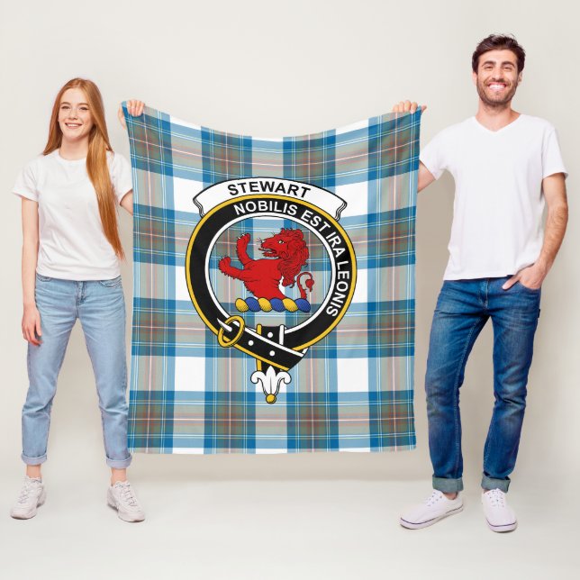 Clan Stewart Mute Blue (Stuart) von Bute Tartan Pl Fleecedecke (Beispiel)