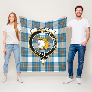 Clan Stewart Mute Blue (von Appin) Tartan Kariert Fleecedecke