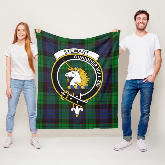 Clan Stewart Old Modern (of Appin) Tartan Kariert Fleecedecke (Beispiel)