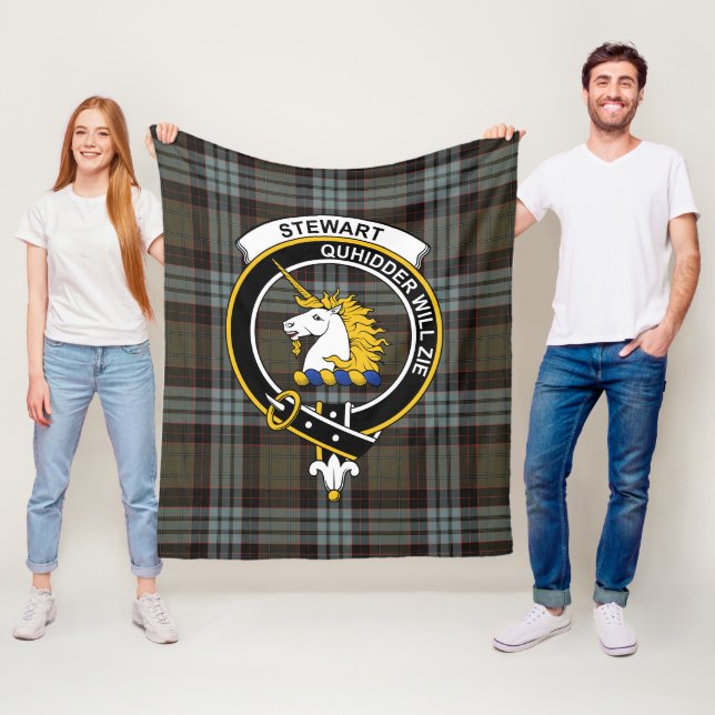 Clan Stewart Old Weathered (of Appin) Tartan Karie Fleecedecke (Beispiel)