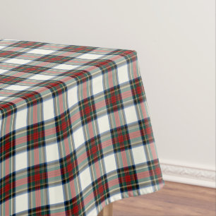 Clan Stewart roter und weißer Tischdecke