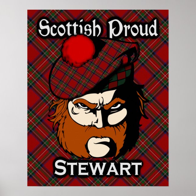 Clan Stewart Scottish Tartan Poster (Vorne)