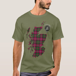 Clan Stewart   Stuart Bute Map & Wappen T - Shirt