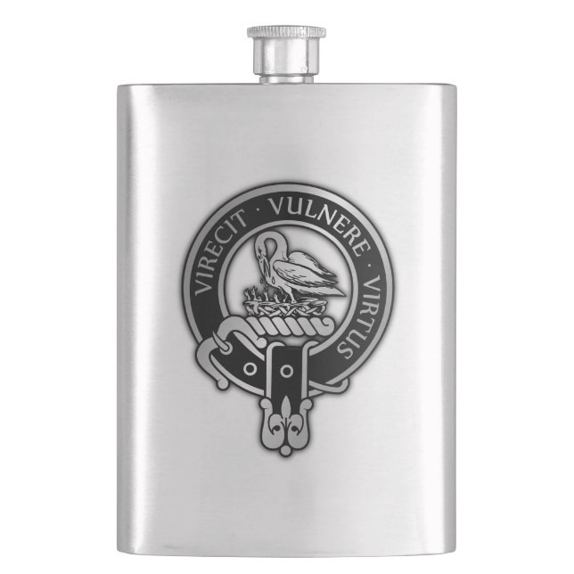 Clan Stewart | Stuart Wappen Flask Flachmann (Vorderseite)