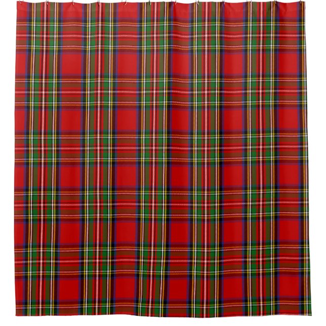 Clan Stewart Tartan Kariert Duschvorhang (Vorderseite)
